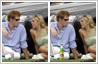 Prince Harry with Chelsy Davy and a bottle of Stella Artois beer