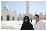 Photo editing: Actor Salman Khan has been added to a photo of a woman at a mosque in Abu Dhabi