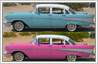 Colour change for 1957 Chevrolet 210 -- light blue to shocking pink