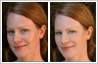 Photo retouching - Remove freckles from woman's face, clear complexion