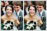Blur background in wedding photo