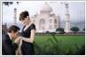Photo background change to create memorable picture for Nicolas Sarkozy and Carla Bruni on their visit to Taj Mahal in December 2010.