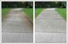 Restoration of concrete driveway by removing tough rust stains with the help of photo retouching.