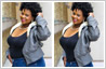 Obese woman looks thinner and taller after expert photo editing