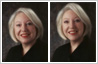 Remove wrinkles and skin imperfections with photo retouching. Edit photograph for anti-aging. Airbrush woman's photo to look younger.