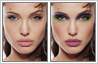 Blue-green eyeshadow added to Angelina Jolie's eyes