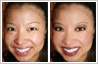 Beauty makeover done on close-up of woman's face