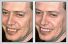 Photo retouching required to fix Steve Buscemi's snaggle tooth, and make it the same size as his other teeth