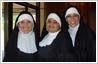 Face swap. Nun template photo editing. Fun photo.