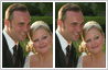 Enhance wedding photo with airbrushing
