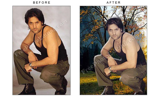 Background of Fardeen Khan's photo changed to outdoor setting