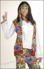 Photo editing service required: This is a photo of a young girl in 1970s hippie fashion clothing taken against a plain background. She wants to be placed against a Goan beach background.