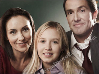 Family photograph - husband, wife and daughter