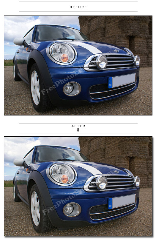 Exposure correction in automobile images