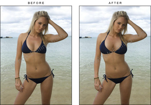 Enhance breast size in Laura Vandervoort's photo