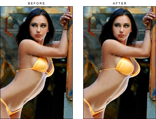 Breast retouching for bigger boobs