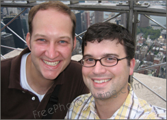 Close-up of gay couple. This couple needs to be placed in the 'house' photo on the right.