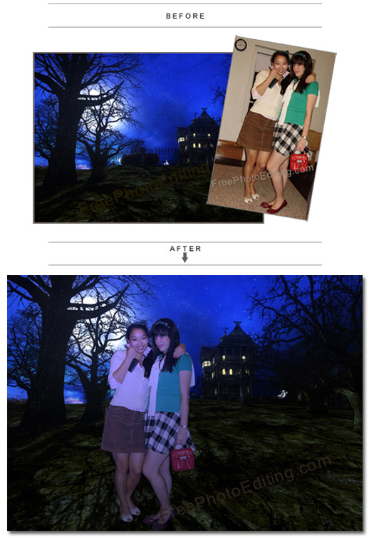 Photo editing services to create spooky pictures