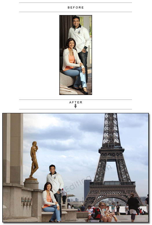 Eiffel Tower background photo manipulation