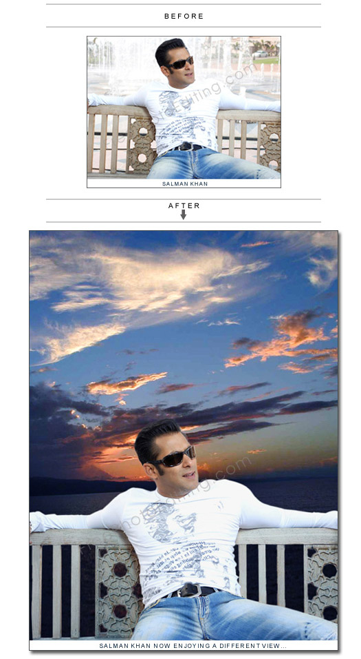 New sunset background for Dabangg superstar's photo.