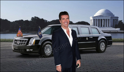 This is a photo editing, photo manipulation example which shows that we can have you pose with the car of your choice.