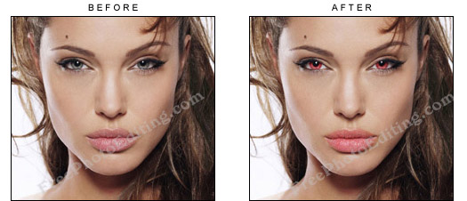 Change Angelina Jolie's eye colour 