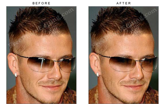 Remove reflections from sun glasses in digital photographs
