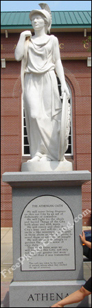 Athena, the goddess of wisdom, warfare and crafts