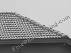 Broken roofing tiles have been fixed
