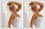 This is a photo editing example of digital breast augmentation. Breast enhancment has been carried out on Pamela Anderson's lookalike to match size of the Bay Watch star's bustline.