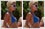 Virtual breast implants 'before' and 'after' photos. Photo retouching sample.