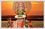 Kathakali dance artist placed against sunset backdrop