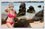 Change background: Photo editing to place 62-year-old bikini clad Helen Mirren on beach background.