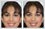 Use photo editing to see which colour contact lenses (contacts) would look best on you. This sample shows subject with contact colour alternatives.