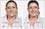 Photo editing example: Photo of plus-size woman touched up to make her look thinner and younger.