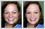 Photo retouching used to remove marks from woman's face and add make-up & glamour
