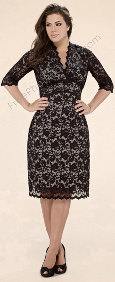 This is a photo retouching example in which digital editing has been used to make plus size woman lose about 15lbs extra weight. Extra fat has been removed from: waist, hips, shoulders, arms, calves and face.