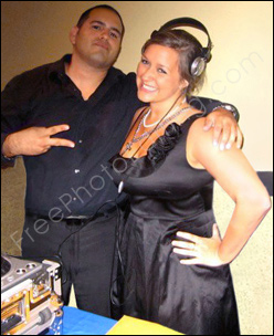 This couple was originally overweight (see photo on left). Our retouch artist has used Photoshop tools to melt away the fat and reshape their bodies.