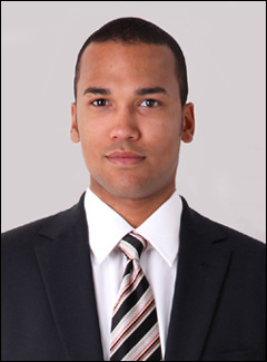 Photo manipulation and photo editing have been used to change man's casual t-shirt look to formal, business suit