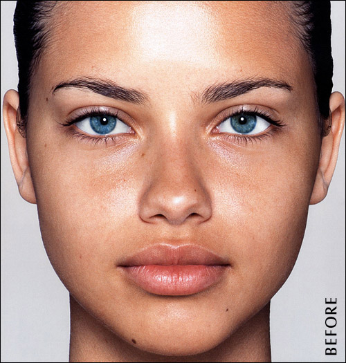 no makeup model. Famous no-makeup photo of Brazilian model Adriana Lima