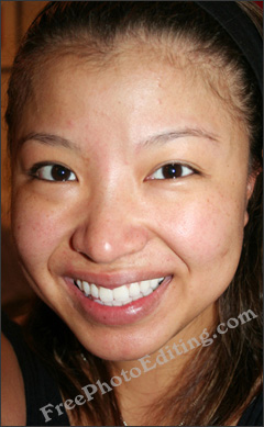 This is a photograph of a Hispanic woman without make-up.