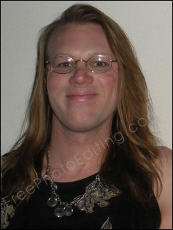 Photo retouching services required for makeover: This feminine gay partner needs to be given a softer touch to appear more womanly.
