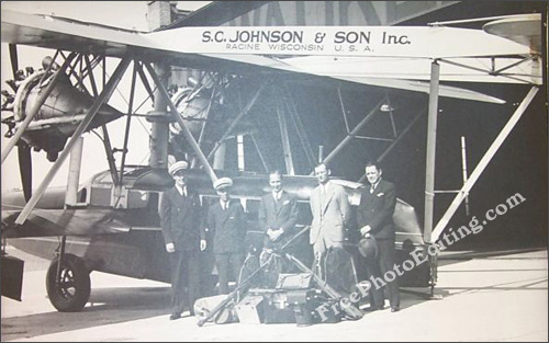 Damaged photo of Carnauba plane. S.C. Johnson & Son Inc. Racine Wisconsin U.S.A.