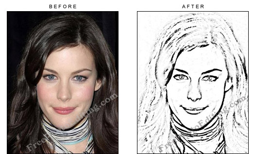 Convert portrait photo into pencil sketches