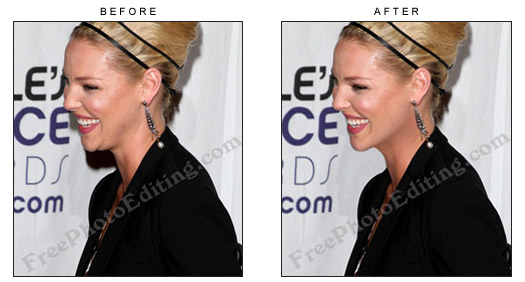 Double chin correction with Photo editing