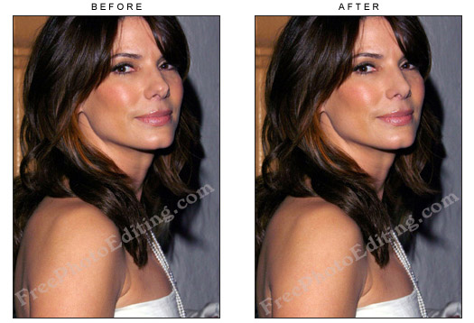 Nose corrected with photo editing