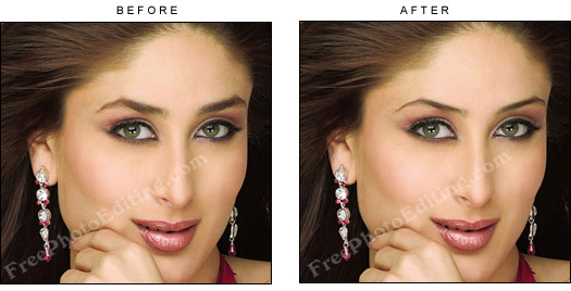 Eyebrow shaping photo editing