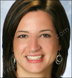 This is a photo retouching example in which a woman's spectacles have been removed with digital editing.