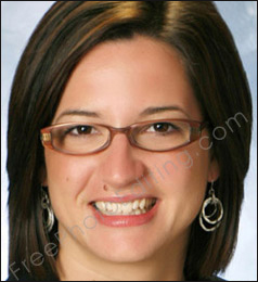 Photo editing required to remove woman's glasses