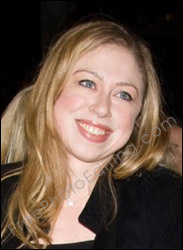 Photo retouching, photo manipulation: This photo of Chelsea needs to be merged with Bill & Hillary's pic on left to create a 'best wishes' card for the wedding...